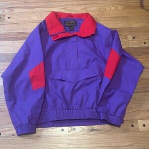 Vintage Eddie Bauer Half Zip Windbreaker Pullover Women's Sz Large